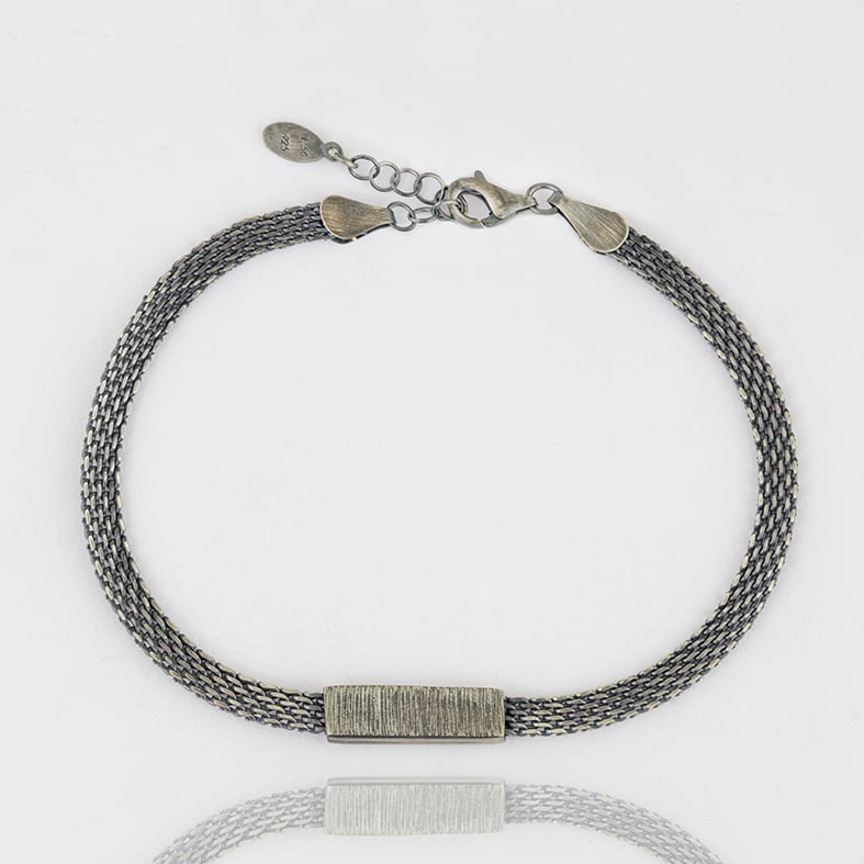 Βραχιόλι ασήμι 925 με μαύρη επιροδίωση