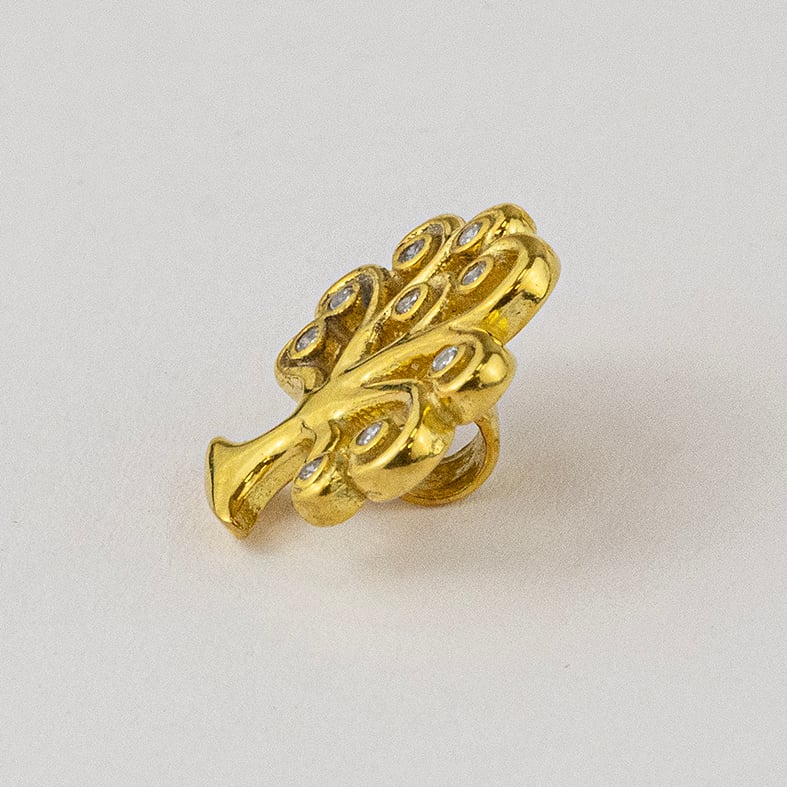 Μοτίφ ασήμι 925 επιχρυσωμένο με zirconia