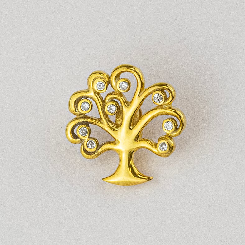 Μοτίφ ασήμι 925 επιχρυσωμένο με zirconia