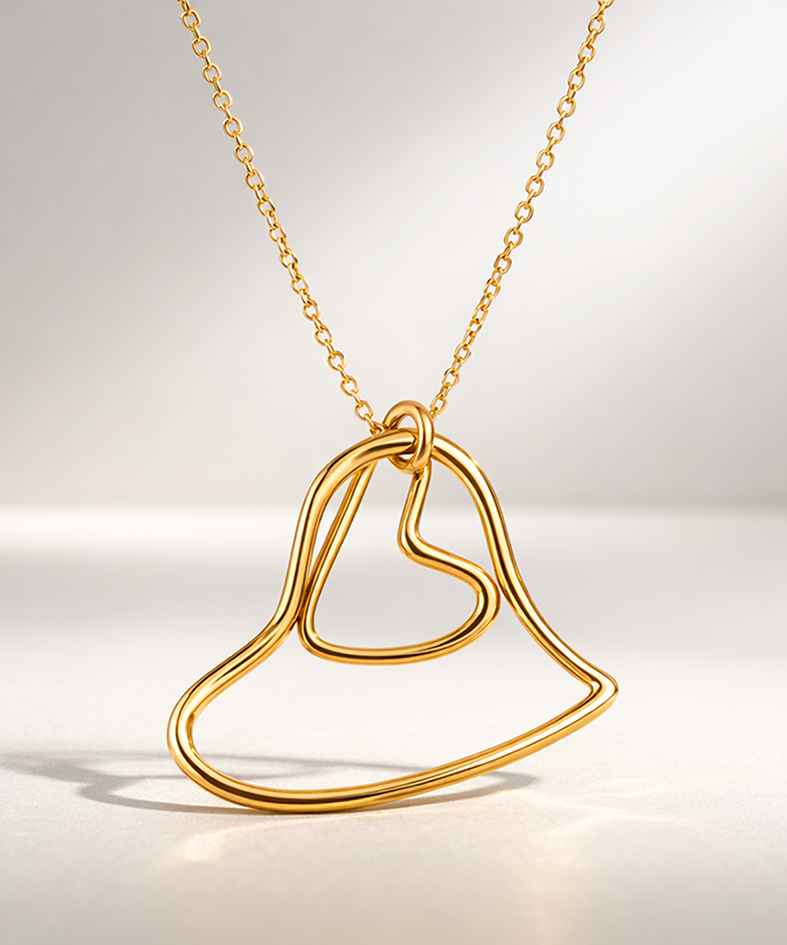 Κολιέ από ορείχαλκο με επιχρύσωση 18 καρατίων