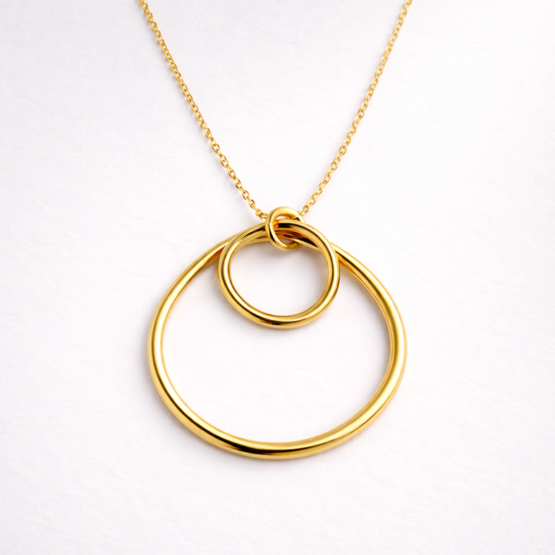 Κολιέ από ορείχαλκο με επιχρύσωση 18 καρατίων