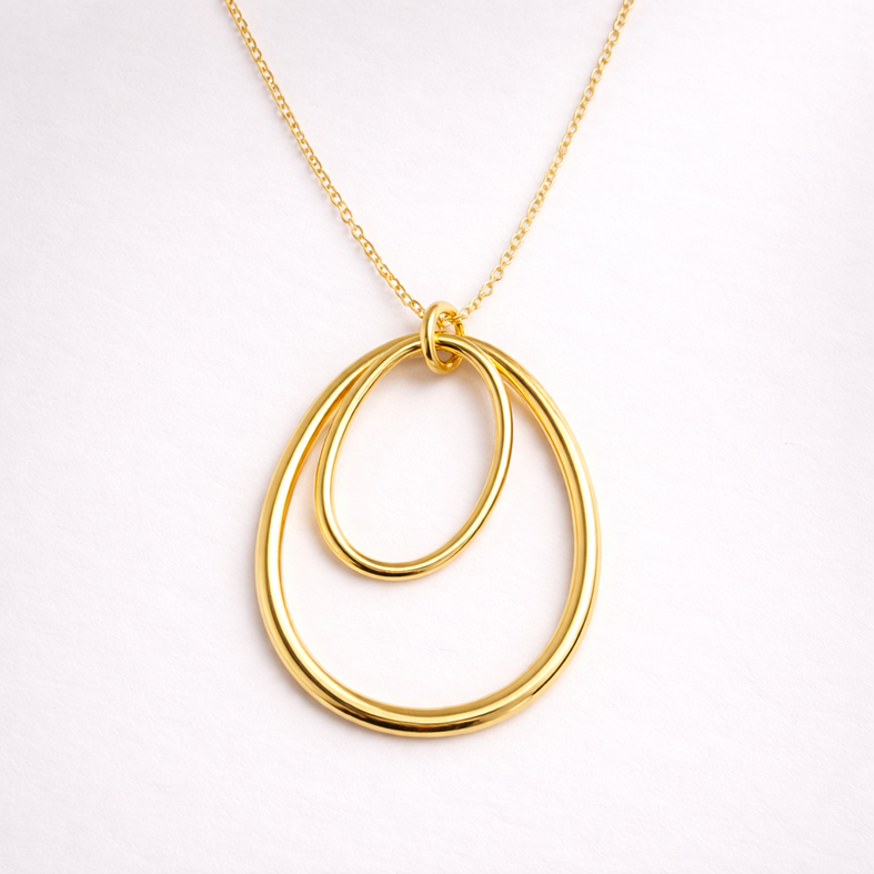 Κολιέ από ορείχαλκο με επιχρύσωση 18 καρατίων