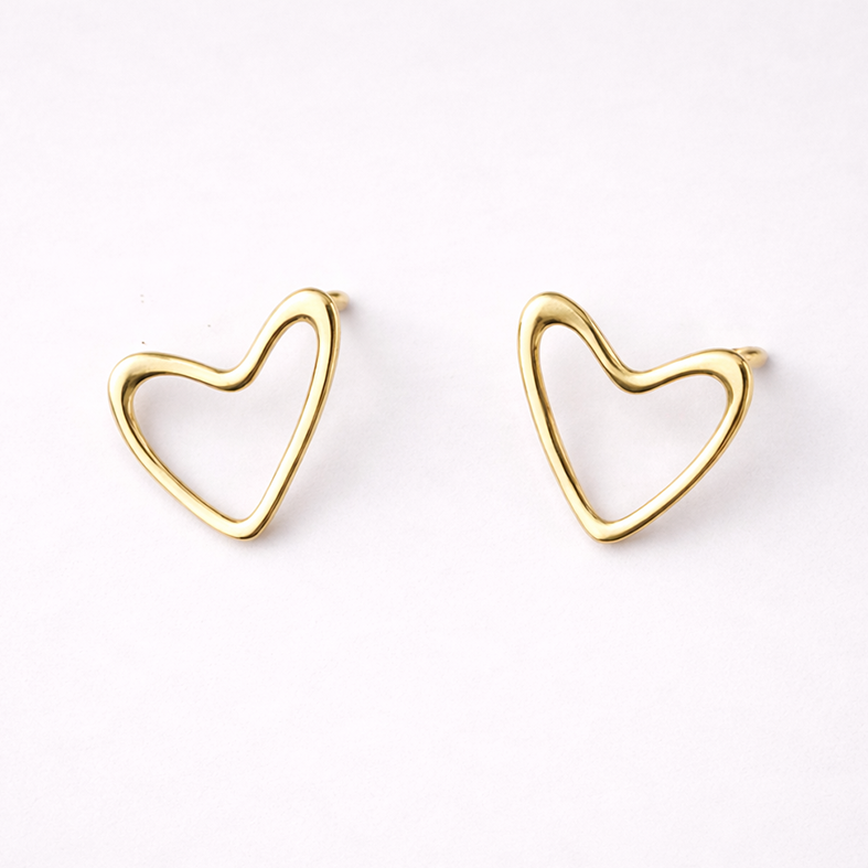 Σκουλαρίκια από ορείχαλκο με επιχρύσωση 18 καρατίων