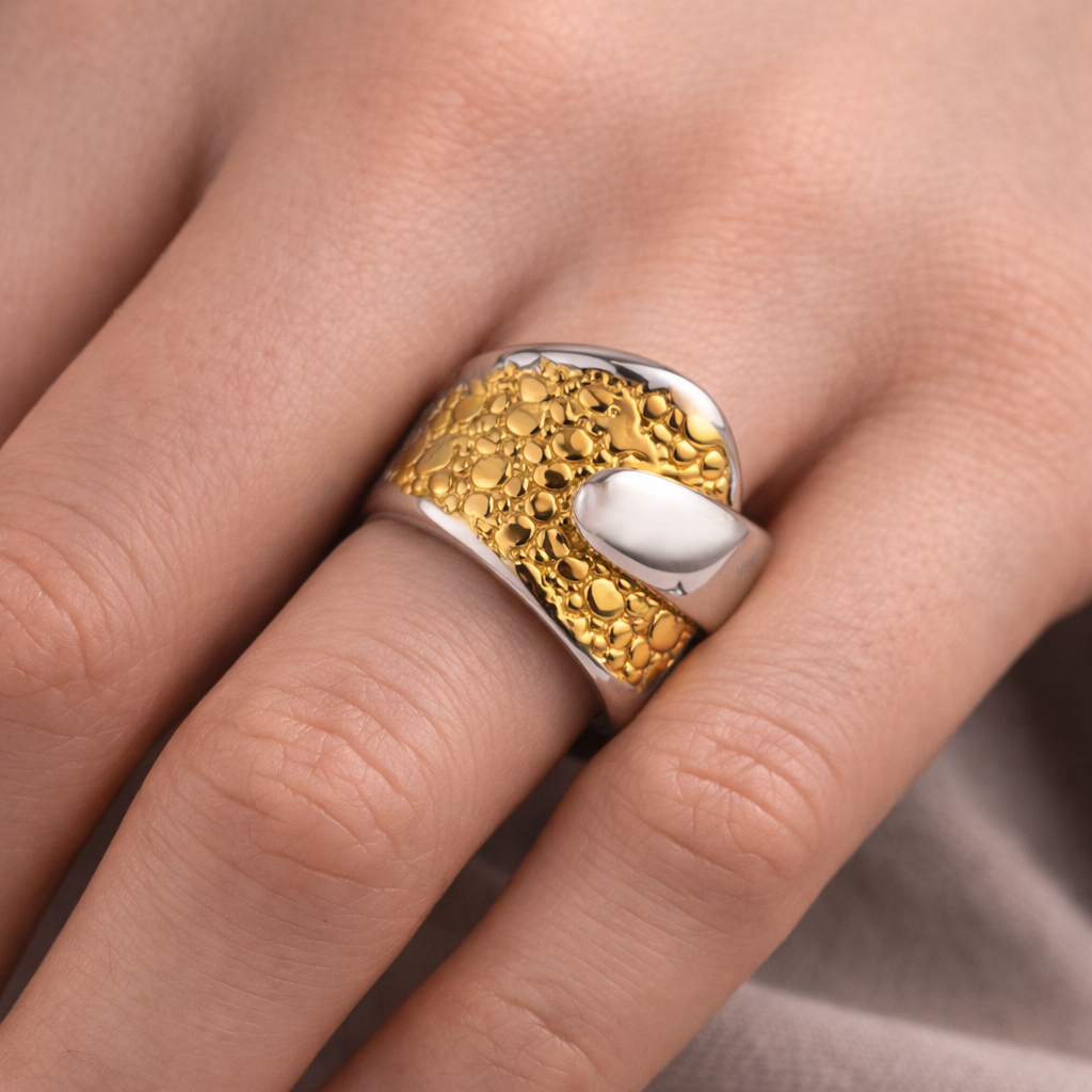 Δαχτυλίδι από ορείχαλκο με επιχρύσωση 18 καρατίων