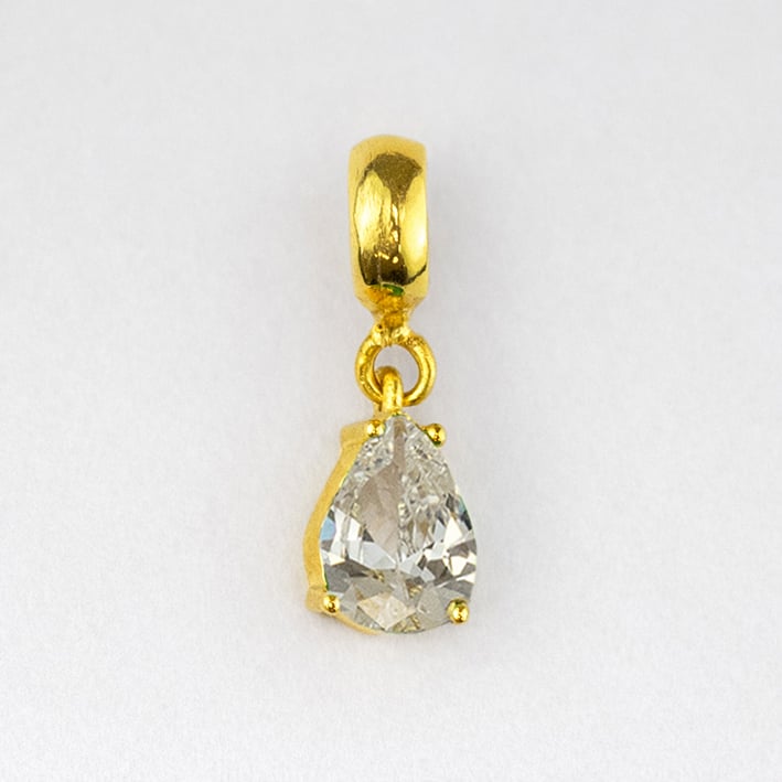 Μοτίφ ασήμι 925 δάκρυ με zirconia