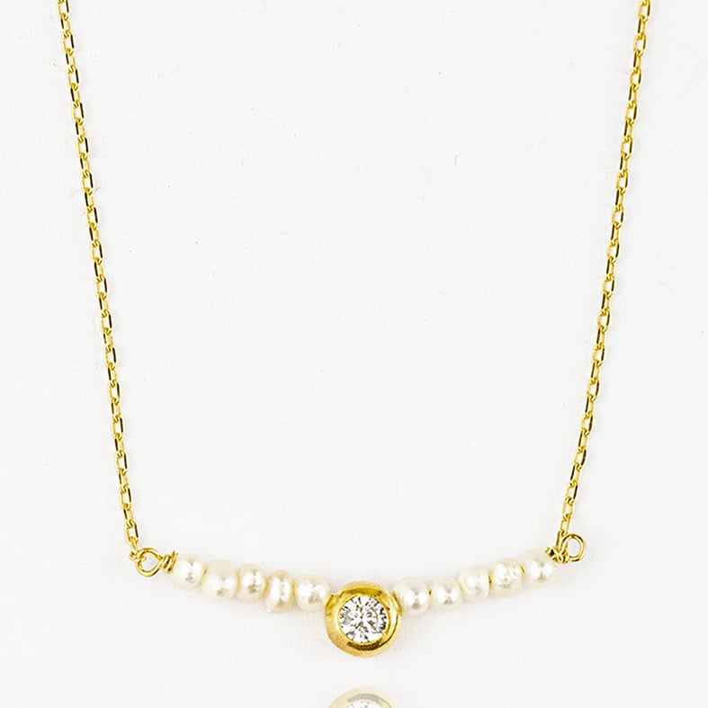 Κολιέ ασήμι 925 επιχρυσωμένο με zirconia