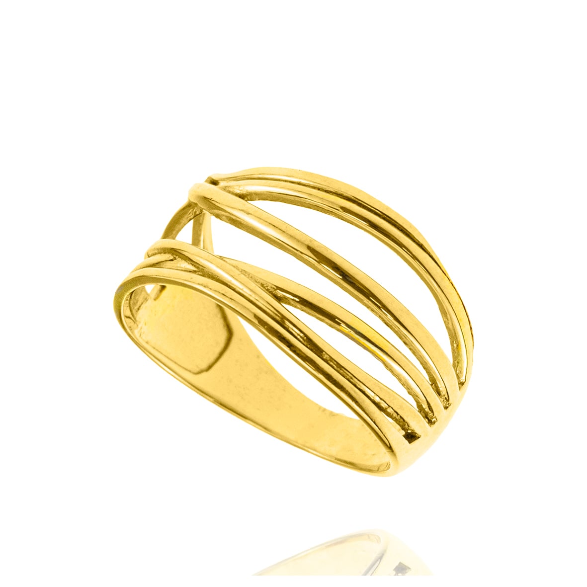 Ring silver 925 yellow gold plated