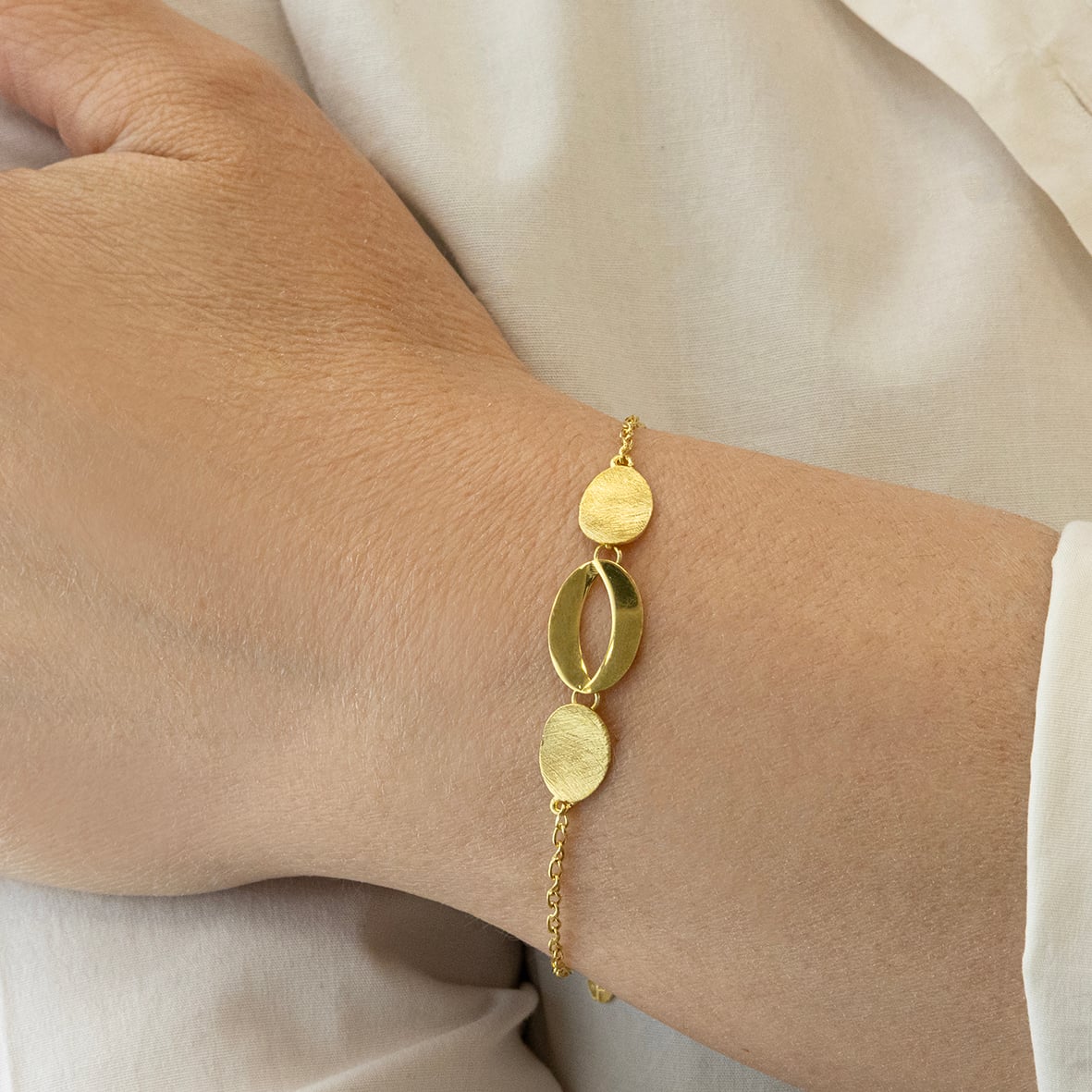 Βραχιόλι ασήμι 925 επιχρυσωμένο