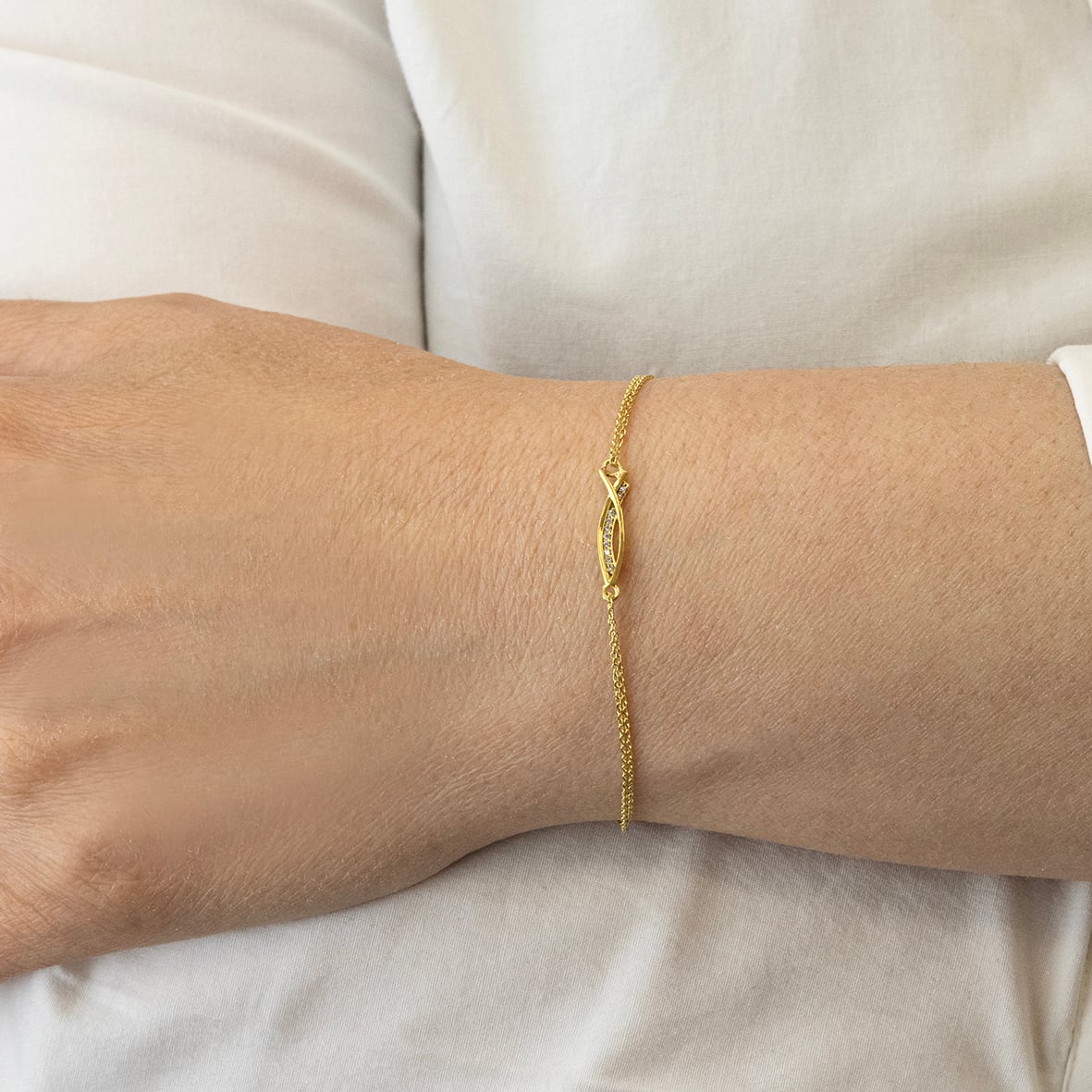 Βραχιόλι ασήμι 925 επιχρυσωμένο με zirconia