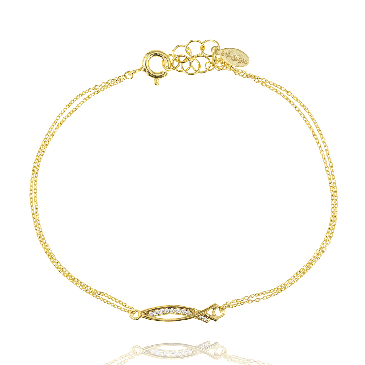 Βραχιόλι ασήμι 925 επιχρυσωμένο με zirconia