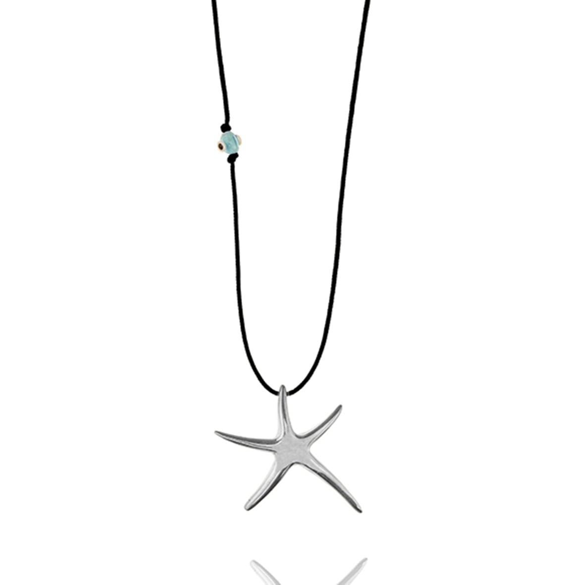 Necklase silver 925 rhodium plated with cord