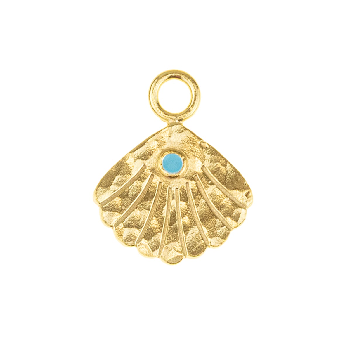 Pendant silver 925 yellow gold plated with enamel