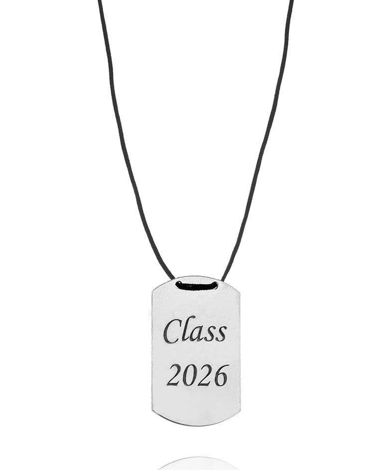 Κολιέ ασήμι 925 επιπλατινωμένο Class2026 με κορδόνι