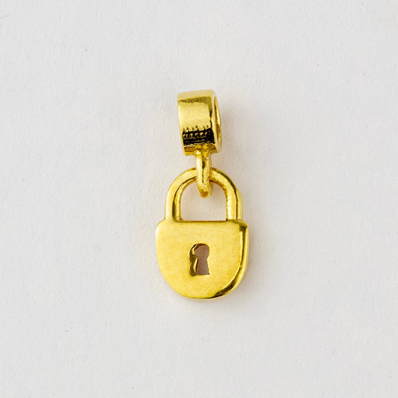 Charm silver 925 yellow gold plated