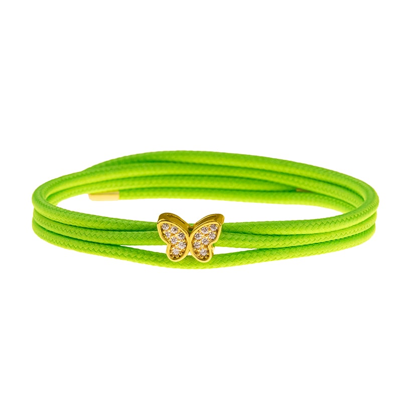 Charm silver 925 yellow gold plated with zirconia