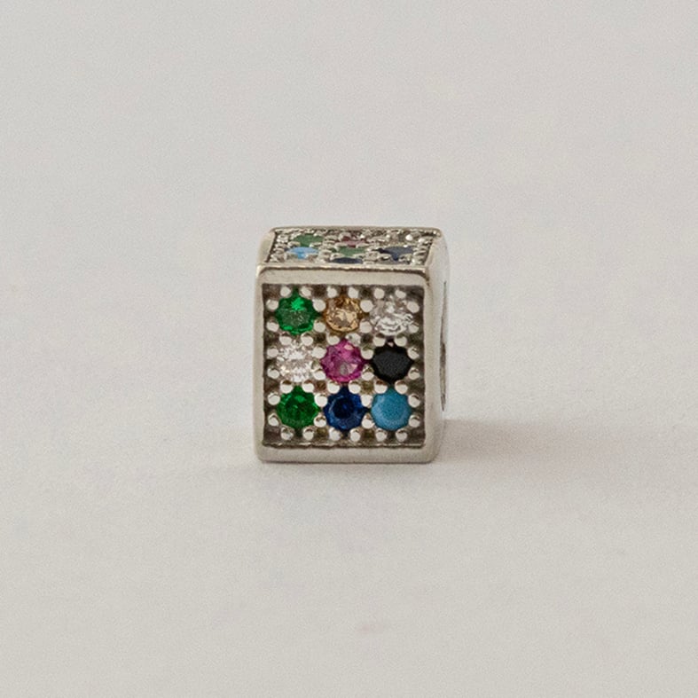Μοτίφ ασήμι 925 επιπλατινωμένο με zirconia