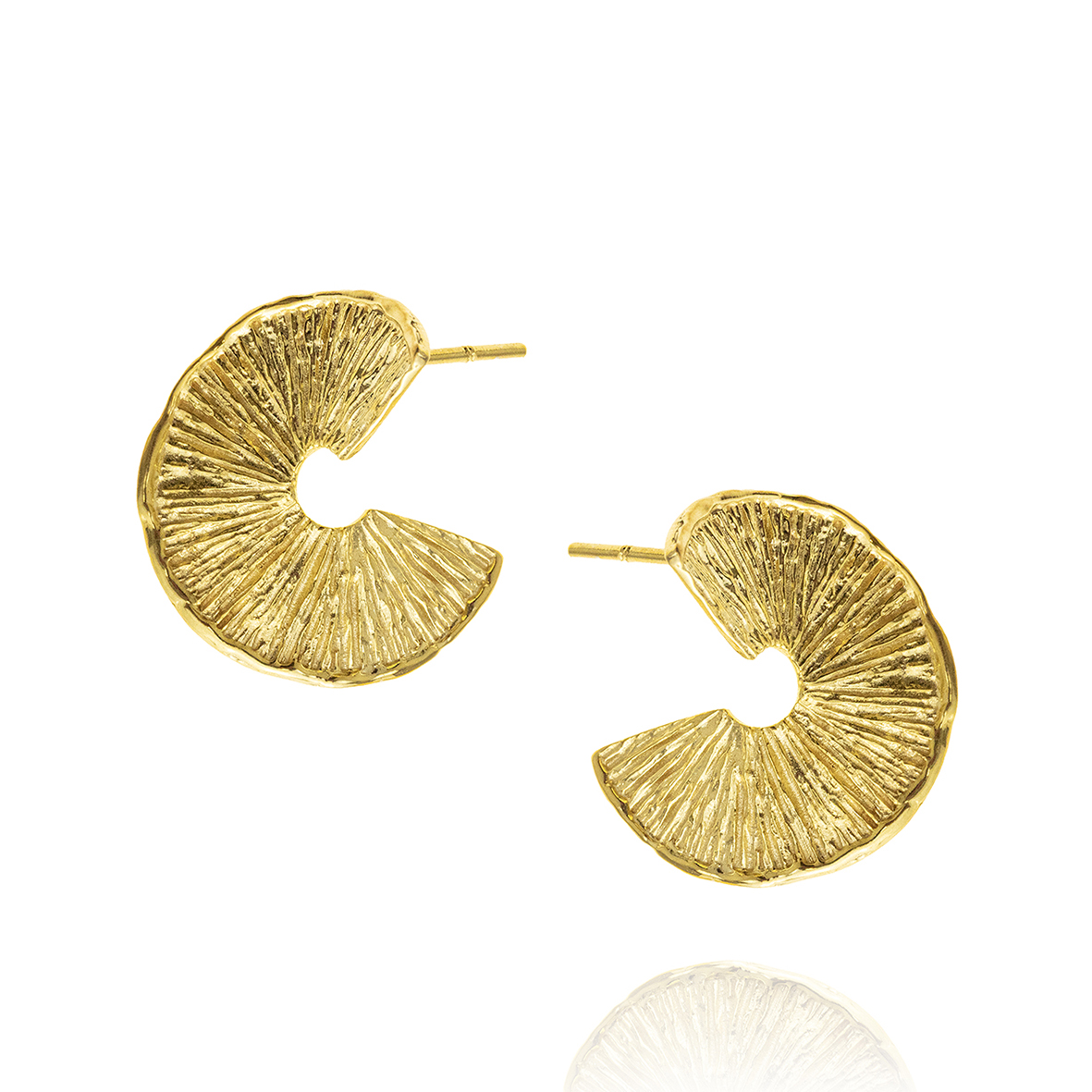Earring silver 925 yellow gold plated