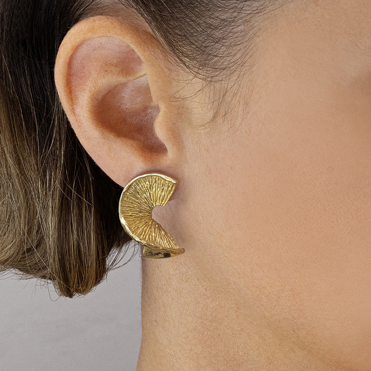 Earring silver 925 yellow gold plated