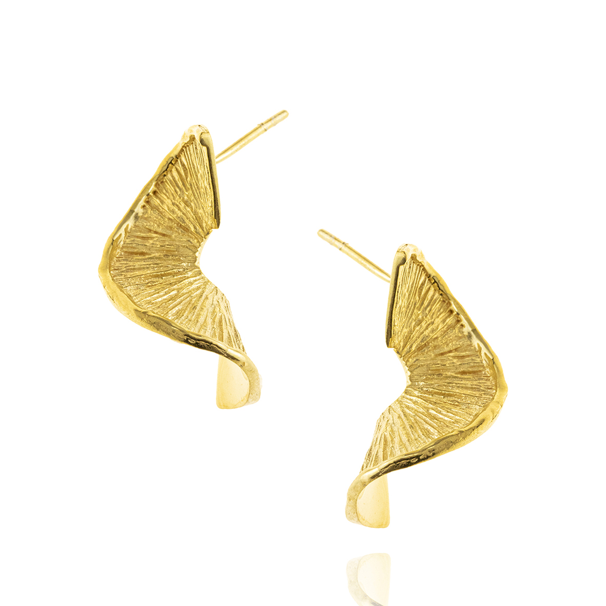 Earring silver 925 yellow gold plated