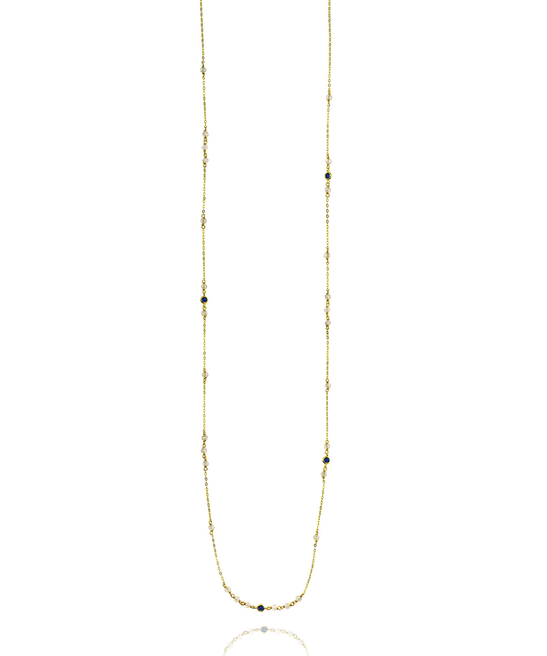 Necklase silver 925 yellow gold plated with zirconia