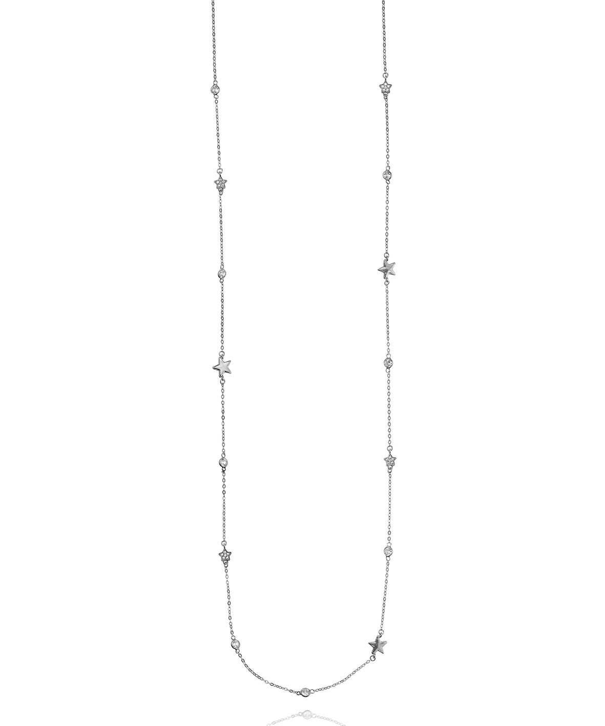 Necklase silver 925 rhodium plated with zirconia